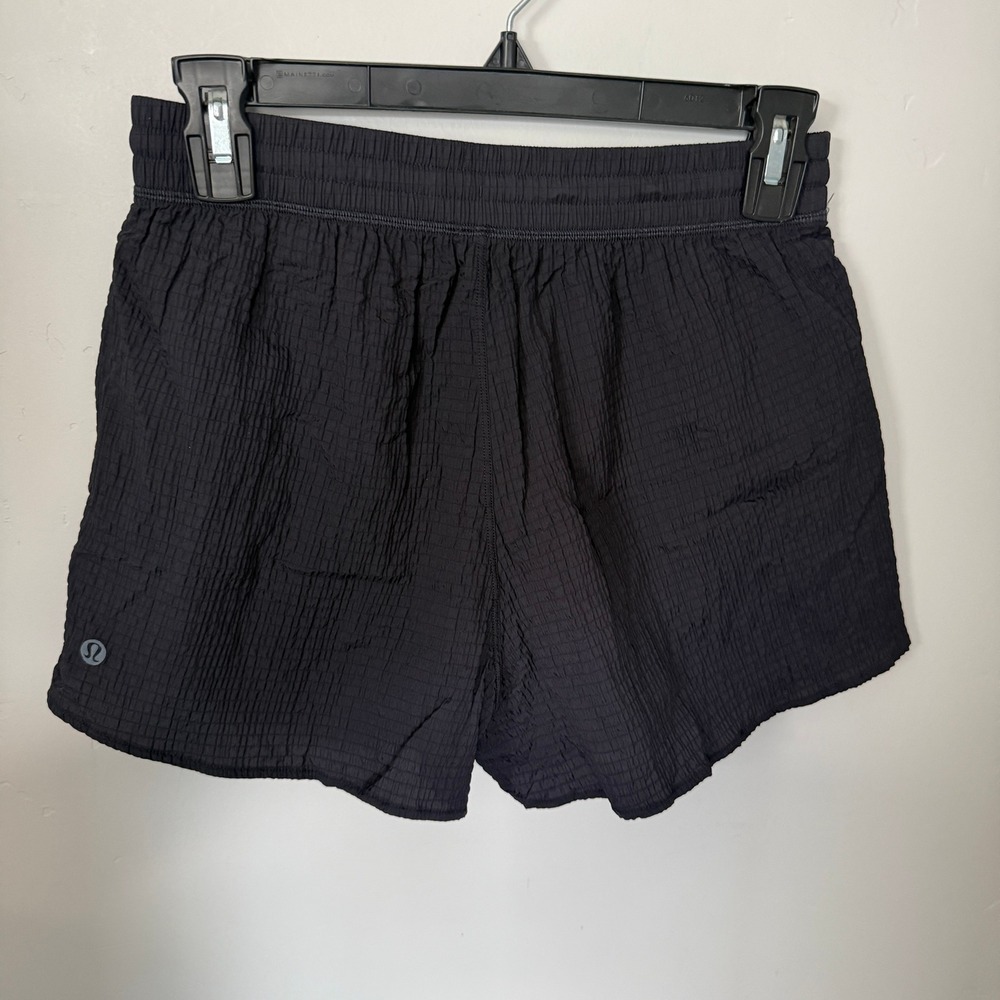 lululemon Negative Split Textured Run Short 2.5 Black Womens XS LW7DH3S - Picture 6 of 8